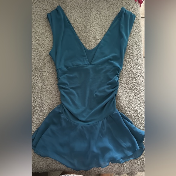 Tops - Girl blouse teal blue xsmall like new!